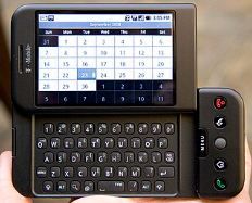 HTC G1 Android phone, with physical keyboard