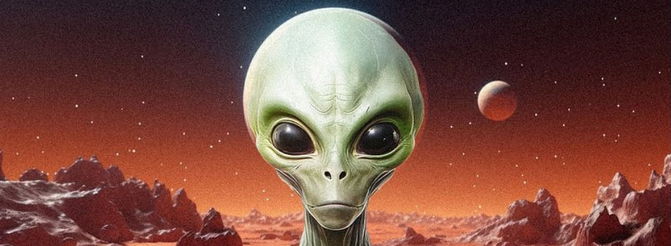 An alien, staring at you